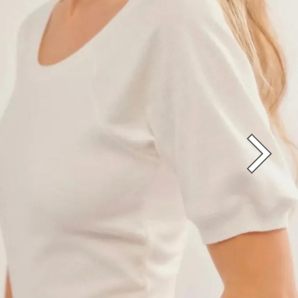 Free People White Short Sleeve Tee - Picture 2 of 10